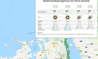 Udklip fra et kort over badevandet i Nordsjælland